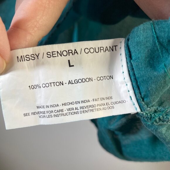 Womens Nine West‎ Vintage America Button Prairie Shirt  V Neck Embroidered L - Picture 8 of 8